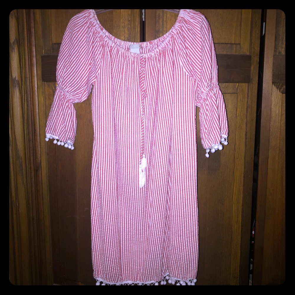 Gianni Bini red and white cover up